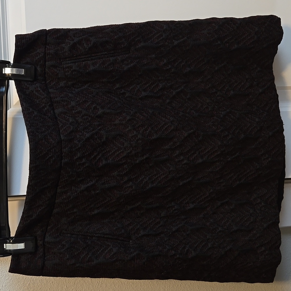 LOFT Textured Mini Skirt in Dark Red